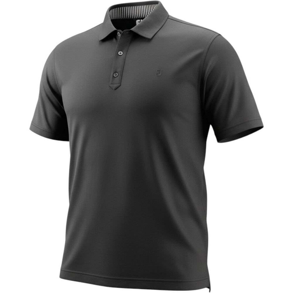 FootJoy ProDry Mens XXL Black Short Sleeve Golf Polo Shirt Stretch Performance